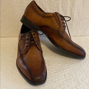 Aldo Brown Distressed Leather Oxford Shoes Business Corporate Formal Vintage